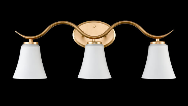 Taormina Modern Bathroom Vanity Light Fixture 3-Light Milk Glass Shade